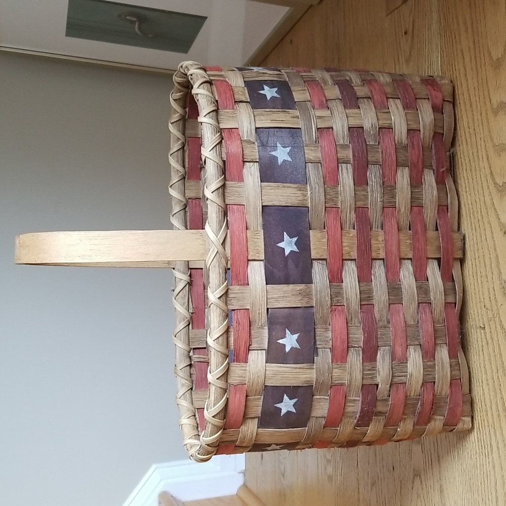 Large handmade patriotic basket